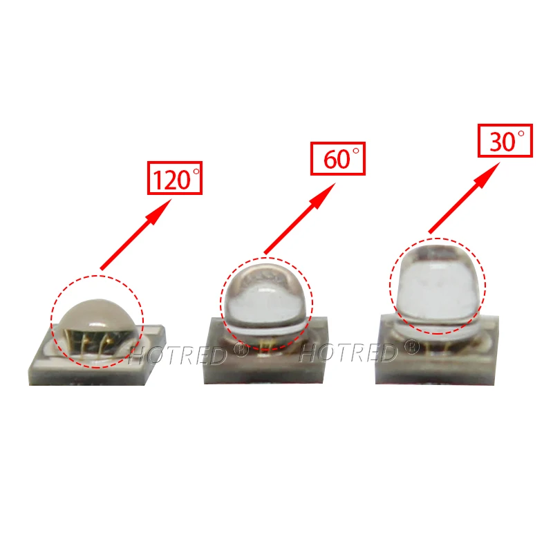 10PCS 3W 850nm SMD 3535 Infrared IR High Power 30/60/120 Degrees LED Emitter Camera  Diode for Night Vision Security  Laser Lamp