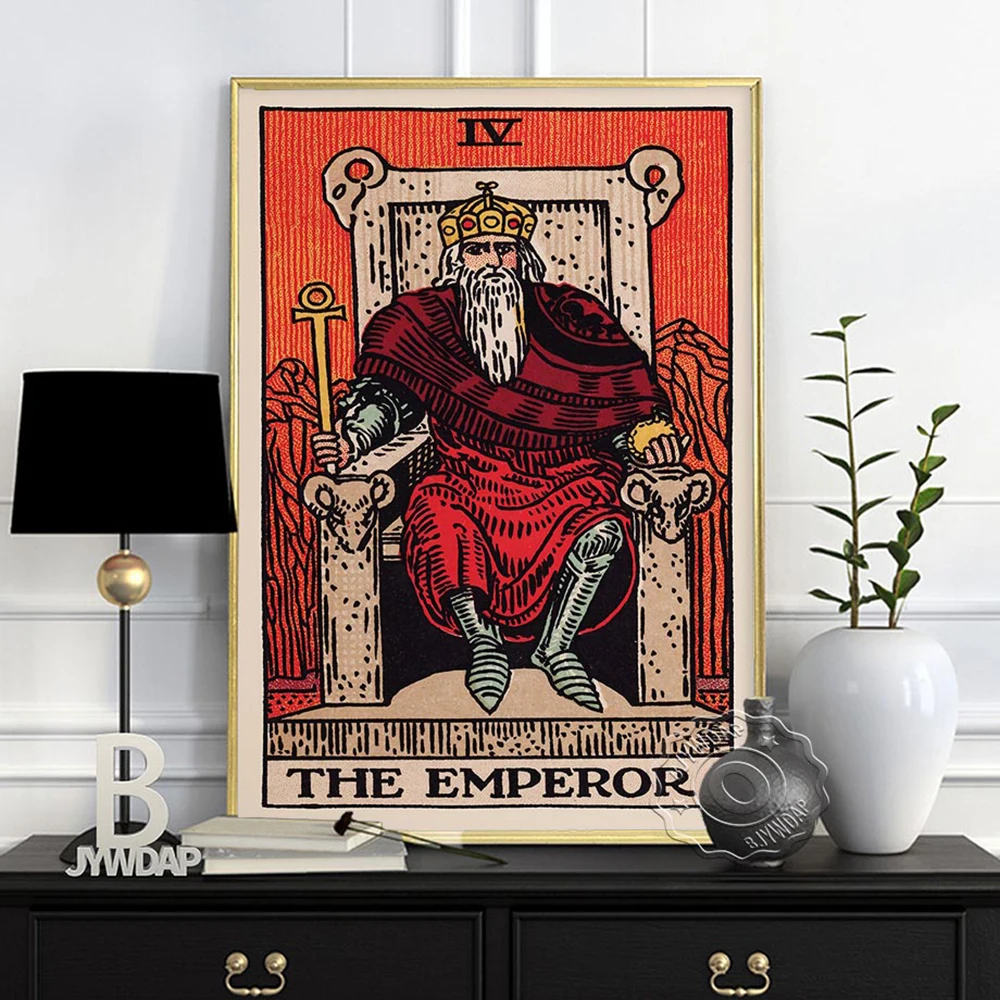The Grand Alcana Tarot Augury Card Art Prints Poster, Medieval Europe Divination Astrology Wall Picture, Mysterious Room Decor