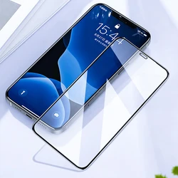 3D Full Cover Tempered Glass For iPhone XR X XS 11 12 13 Pro Max mini Screen Protector Protective Film iPhone 6 6s 7 8 Plus Case