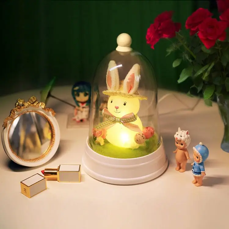 Christmas gift touch-sensitive led lights creative valentine's birthday gift bunny children micro - landscape nightlight