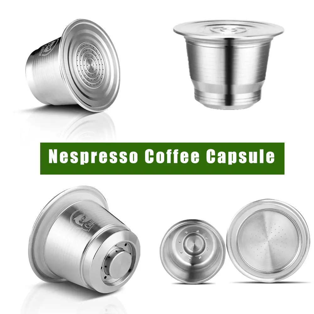 RECAFIMIL Reusbale Coffee Capsule for Nespresso Stainless Steel Coffee Filter Espresso Cafe Cup for Esssenza Mini D30 Maker