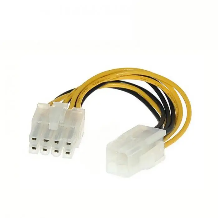 10 pçs/lote 4 Pinos Macho para 8 15 centímetros cabo de dados Pin CPU cabo de Alimentação Adaptador de Alimentação ATX Conversor cabos 12V