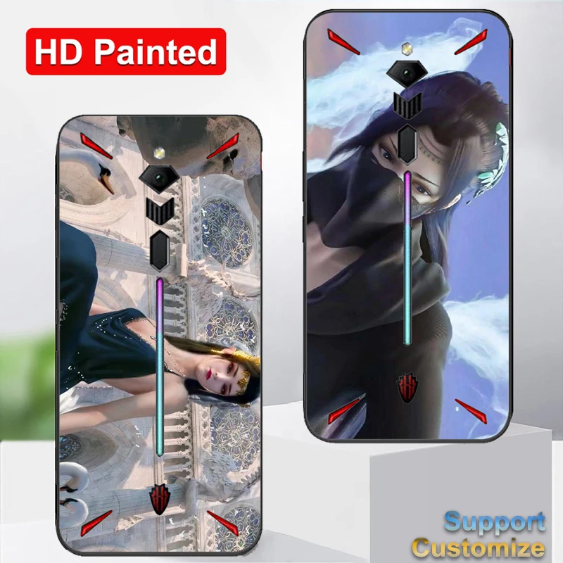 Douluo чехлы с рисунком континента HD для Nubia Red Magic 3 NX629J тонкий корпус Dou po cang qiong задняя крышка для Nubia Red Magic 3s