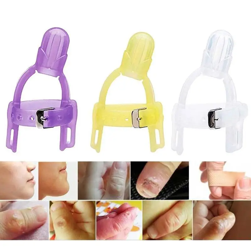 Silicone Baby Sucking Appliance Nontoxic Latex-free Child Finger Guard Stop Thumb Sucking With Wrist Band Baby Finger Protector