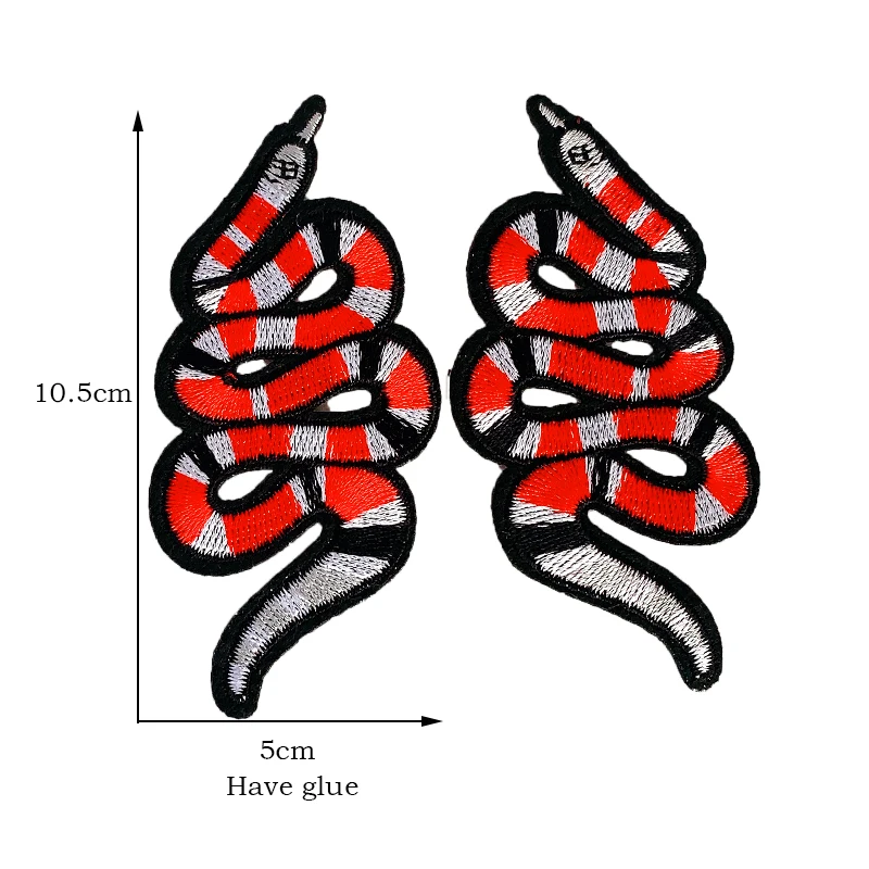 Cartoon animal snake embroidery patch BadgeS Embroidery Rose Flower Wholesale Patches Iron on patches  Sewing Supplies