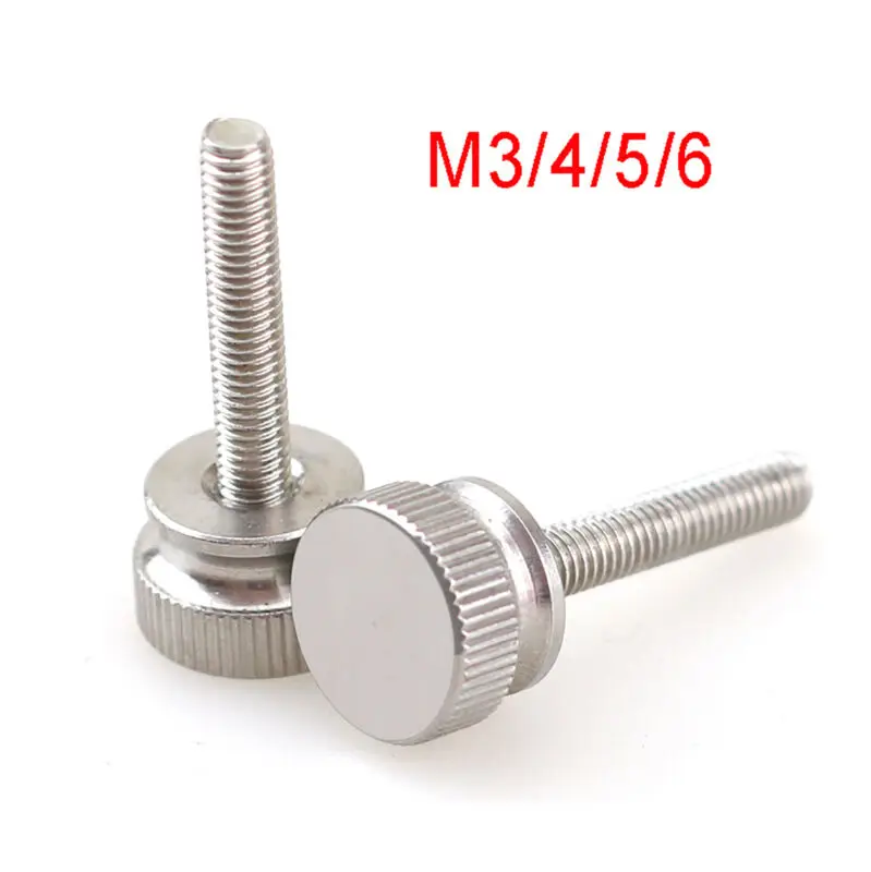 

High Head Knurled Thumb Screws M3 M4 M5 M6 Stainless Steel Hand Tighten Adjustment Screw Bolts