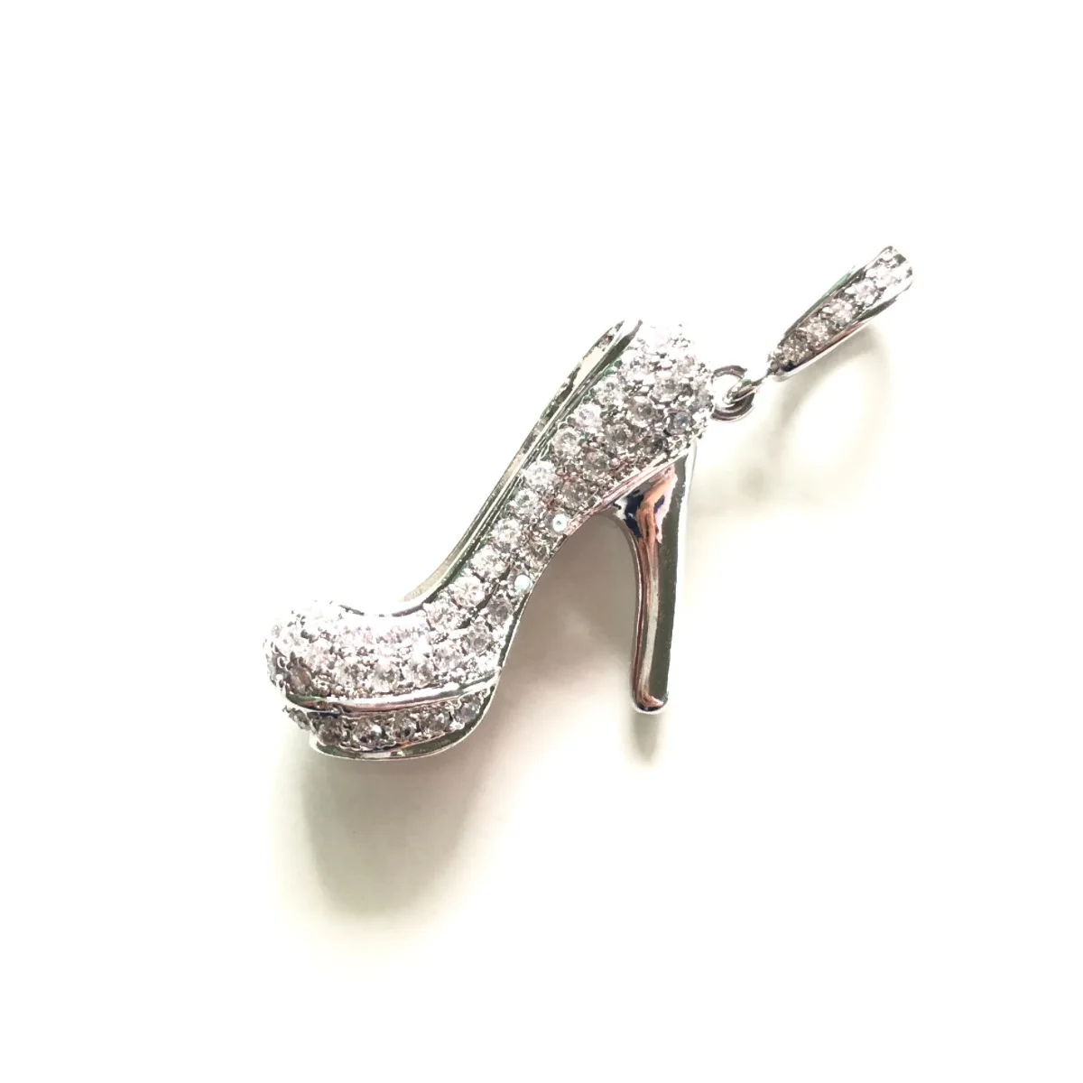 5pcs 3D Red Bottom High Heel Shoes Charms for Women Bracelet Necklace Making Bling Gold-Plated Pendant Handmade Jewelry Findings view 4