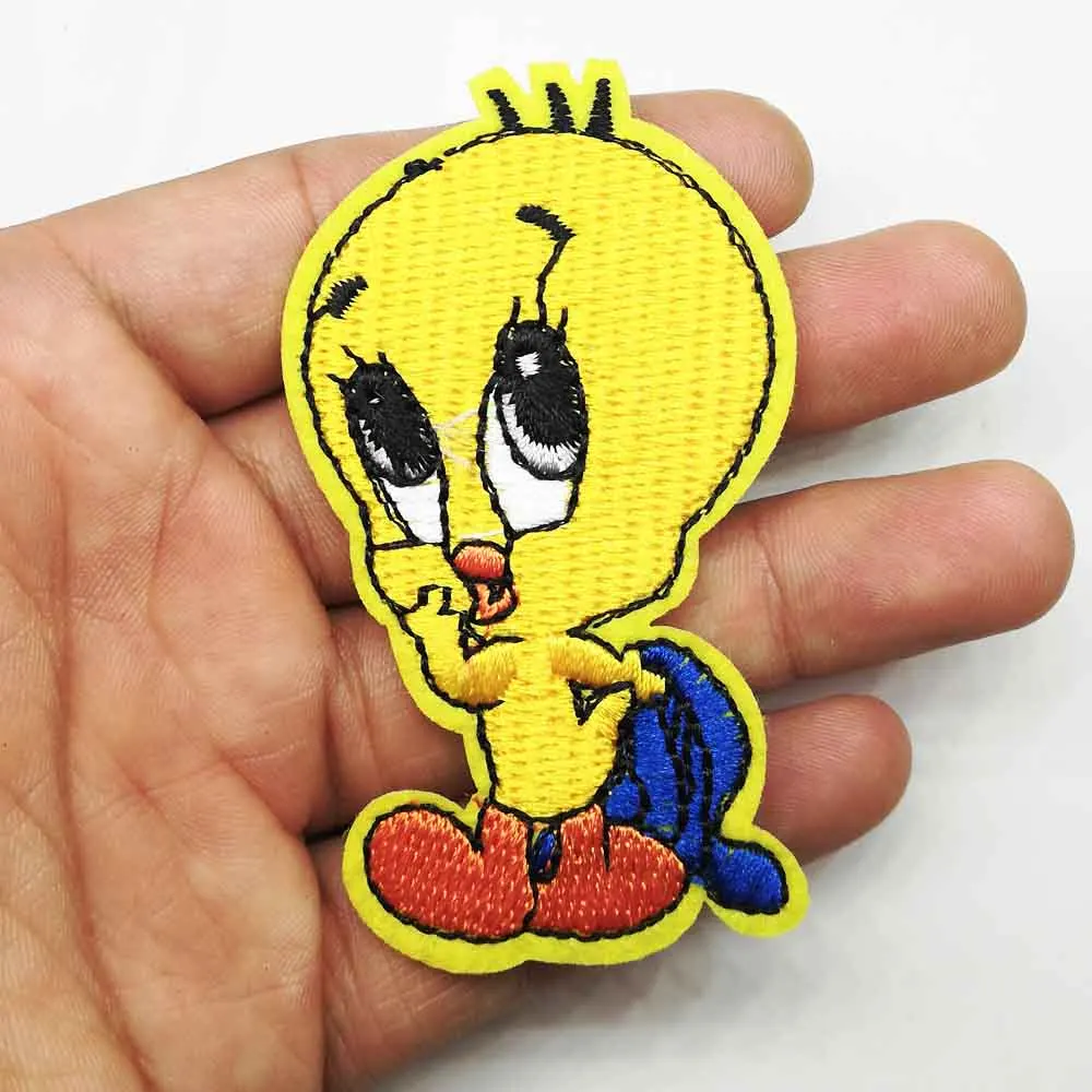 Cartoon Yellow Little Duck Lovely Iron On Embroidered Clothes Patches For Clothing Stickers Garment Apparel Accessories