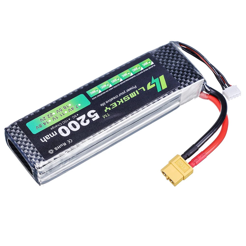 1/2pcs 3S 11.1v 5200mAh Lipo Battery For RC Car Boats Drone Helicopter Airplanes Parts 5200mah 3s 11.1V Lithium battery xt60/jst