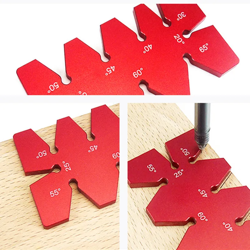 Regla de ángulo de 20-65 ° de aleación de aluminio para carpintería, nueva regla de altura Imperial, alta precisión, bricolaje, accesorio para carpintería