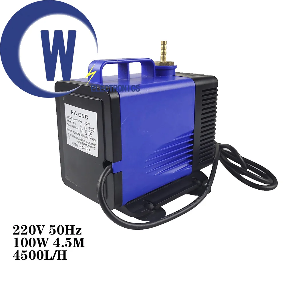 Multifunctional submersible pump 100W 4.5M 4000L / H AC 220V input laser engraving and cutting machine spindle cooling