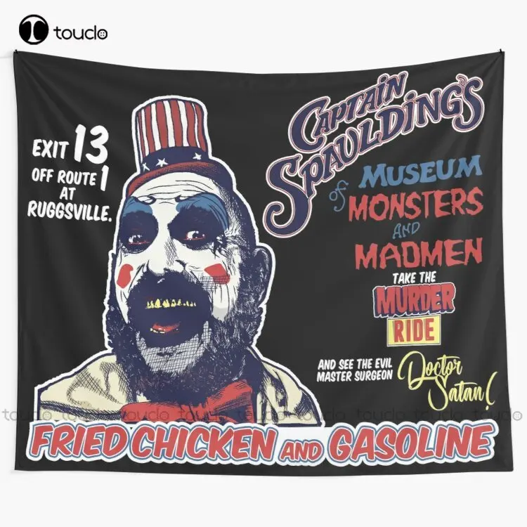 Captain Spaulding'S Museum Of Monsters And Madmen Tapestry Tapestry Wall Hanging For Living Room Bedroom Dorm Room Home Decor