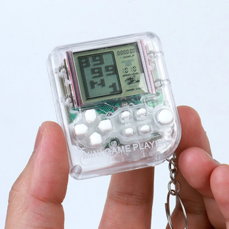 Pocket Mini Classicgame Machine Children\'s Handheld Retro Nostalgic Game Console with Keychain Hamster Video Game 26 Games Gift