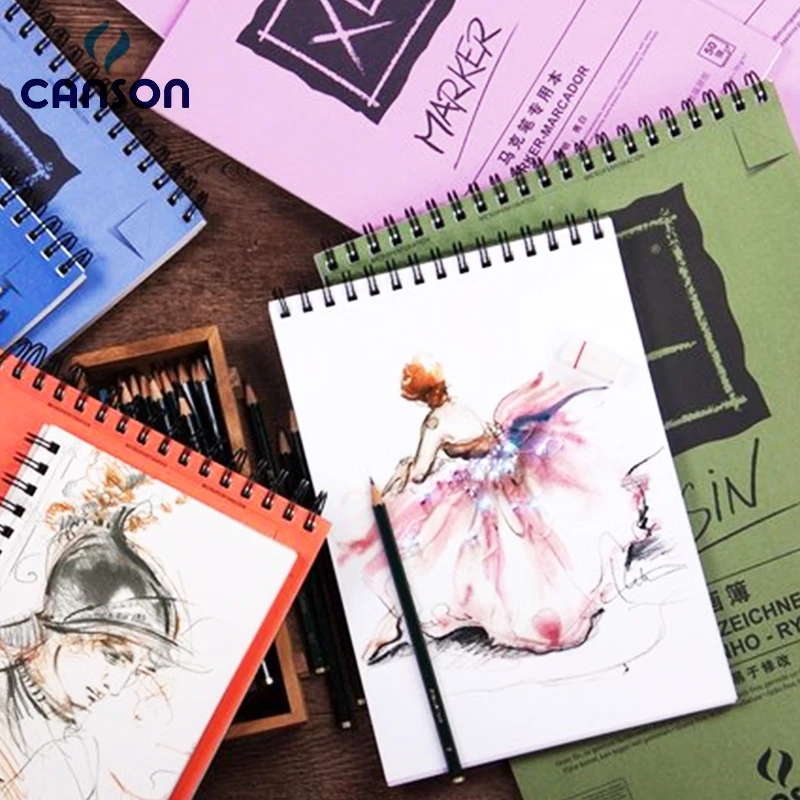 CANSON Art-كتاب رسم 16K/8K/A4/A3 للرسم ، قلم تحديد ، أكريليك ، ألوان مائية ، قلم رصاص ، قلم حبر ، كتاب ورق كرافت من سلسلة XL #2