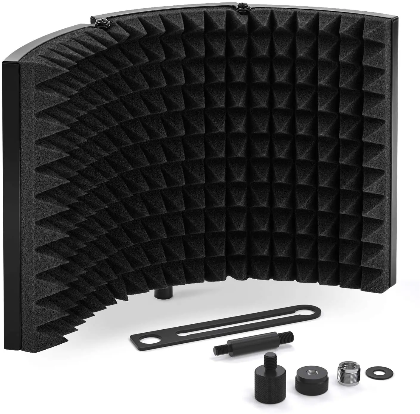 Microphone Isolation Shield, Studio Mic Sound Absorbing Foam Reflector for Any Condenser Microphone Recording Equipment Studio