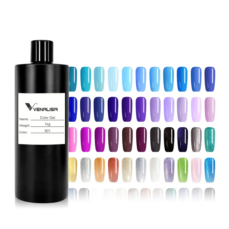 Nail Art Design Maniküre Venalisa 111 Farben 1000 ml Soak Off Emaille Gel Nagellack UV Gel Nagellack Lack Lack Rohstoffe – Detail 1