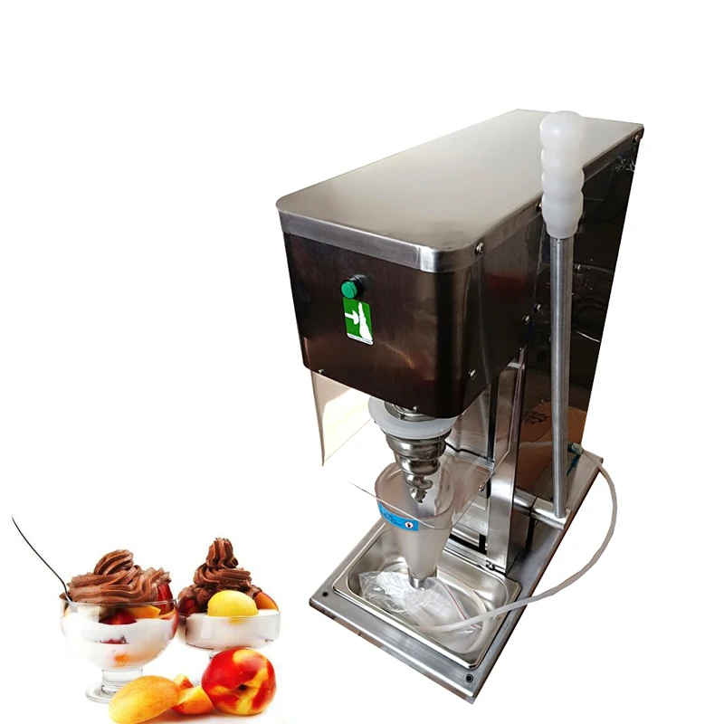 Stainless Steel Ice Cream Swirl Machine Fruit Nut Ice Cream Mixer 220V/110V