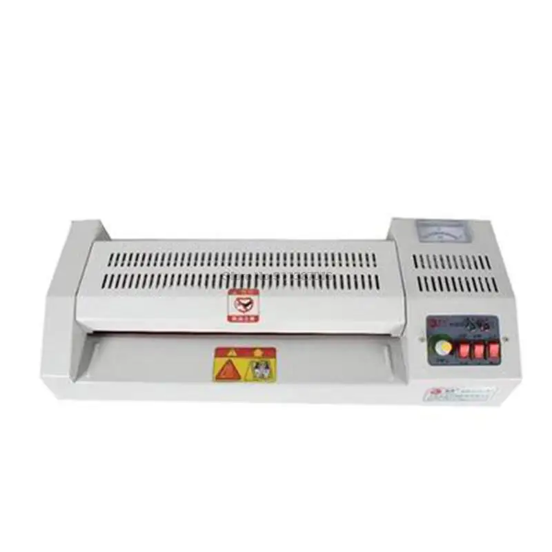 320A Level Adjustable Temperature Metal Laminator Hot and Cold A3 Photo A4 Laminating Machine for Office/Home 4 Rollers 320mm