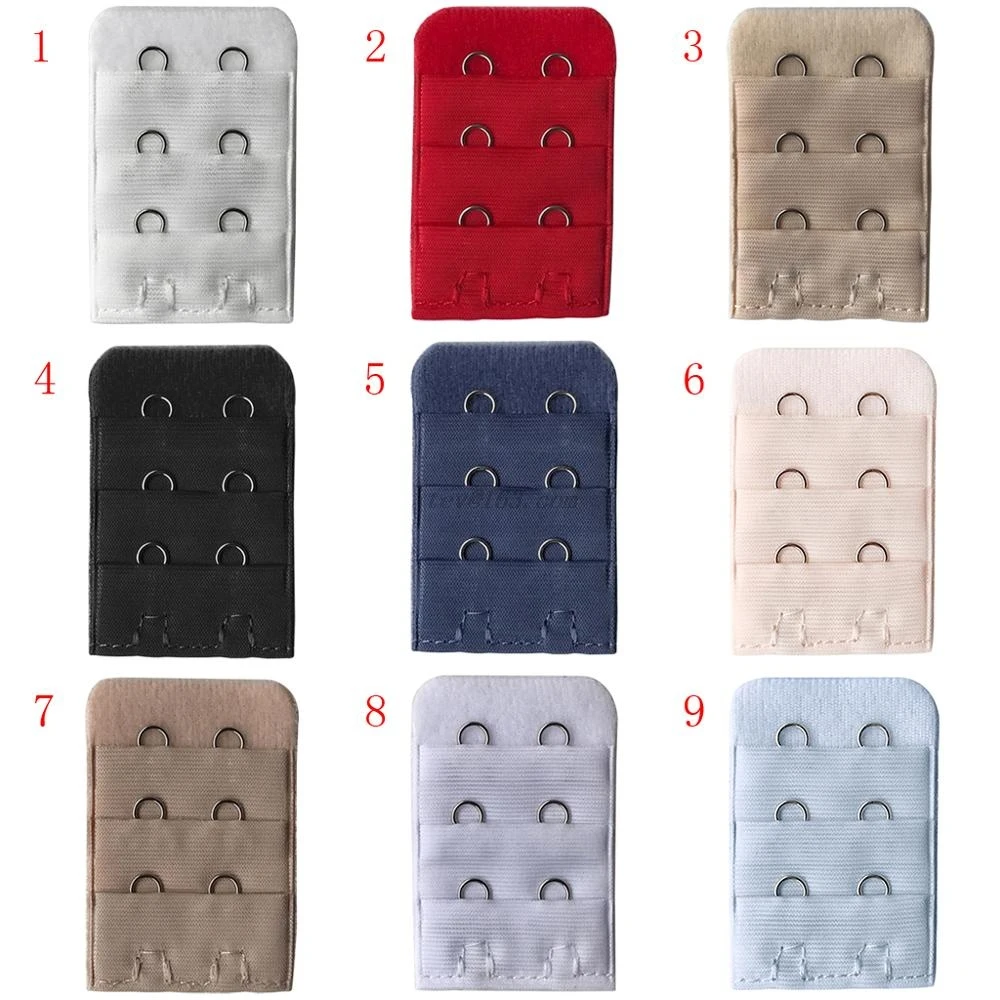 Women Bra Strap Extender 3 Rows 2 Hooks Spacing Clasp Brassiere Sewing Tools New