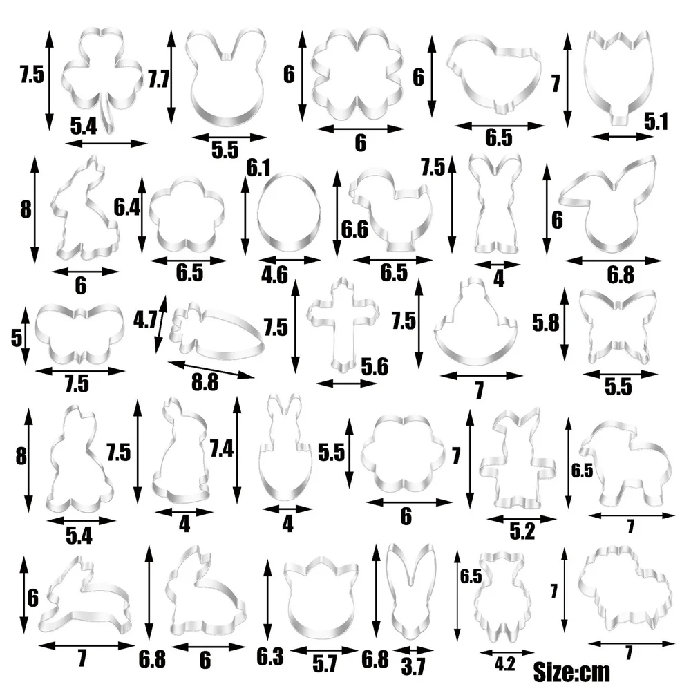 Halloween Christmas Easter Cookie Mold Cookie Cutter Rabbit Form Cookies Stamp Pastry Biscuit Cutting for Fondant Baking Mould