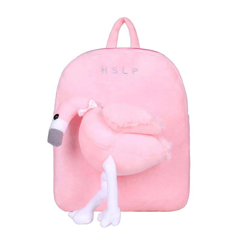 3D Cute Cartoon Animal Plush Bag Boys And Girls School Bags Fashion Children\'s Korean Backpack Kindergarten Kids Baby Backpack