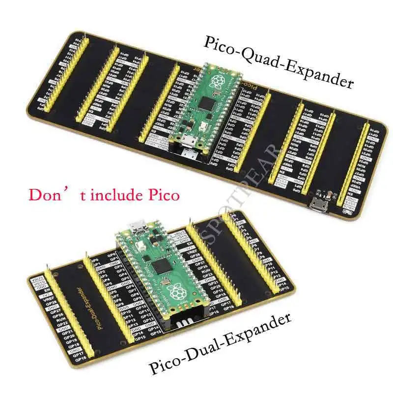 

Pico-Dual / Quad-Expander for Raspberry Pi Pico Two Sets of Male Headers
