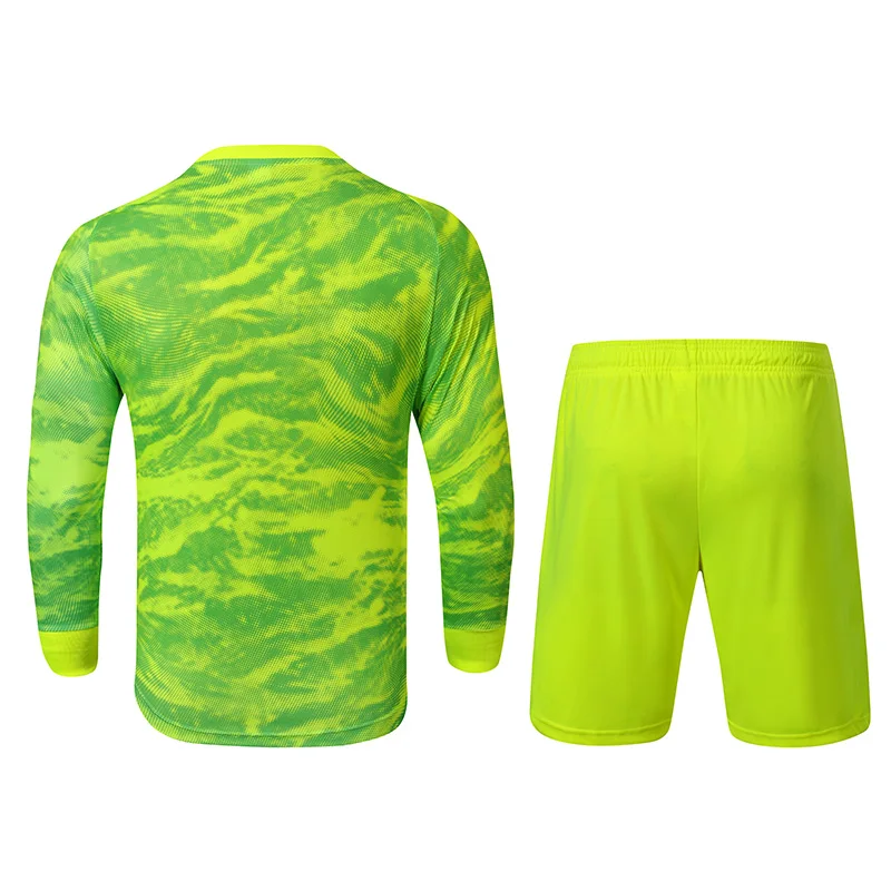 22-23 Adult Goalkeeper Uniform Soccer Jersey Set Professional Goalie Football Uniform Sponge Protection Shirt Pants Shorts Men