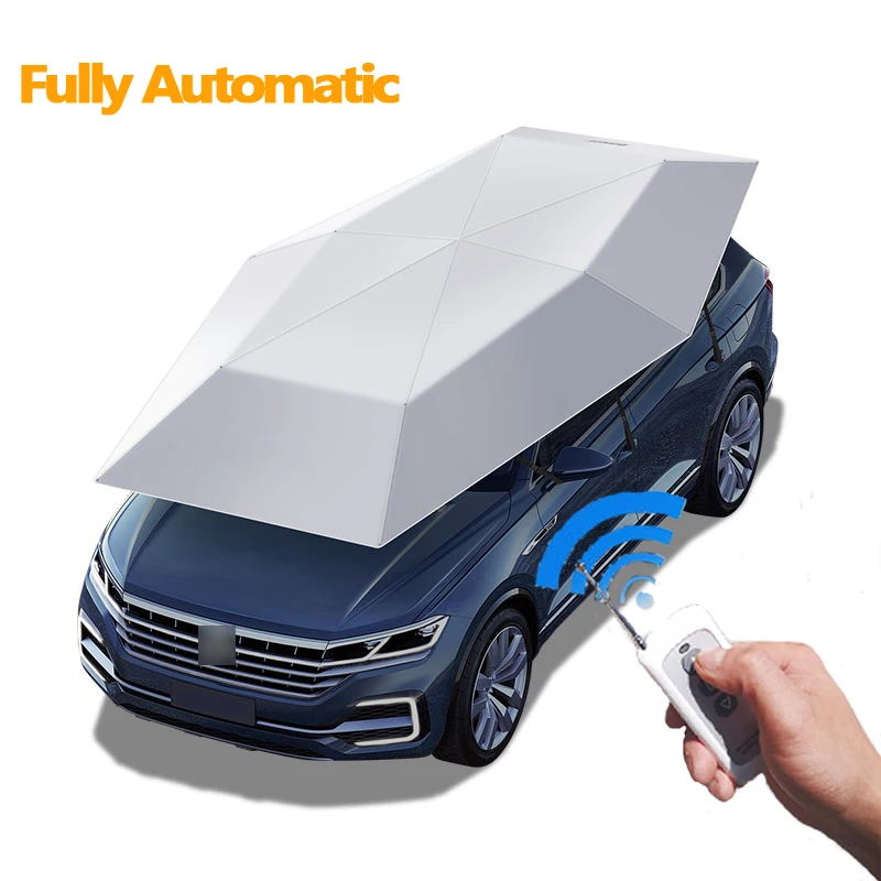 Car Umbrella Semi-Automatic Awning Tent Auto Smart Insulated Cover Outdoor Waterproof Folded Portable Canopy Cover