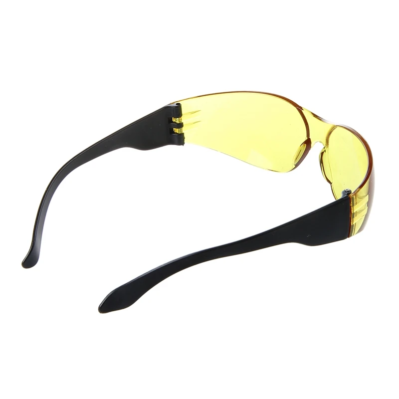 AAY-Yellow Clear Lens Indoor Outdoor Sports Safety Glasses Protective Eyewear