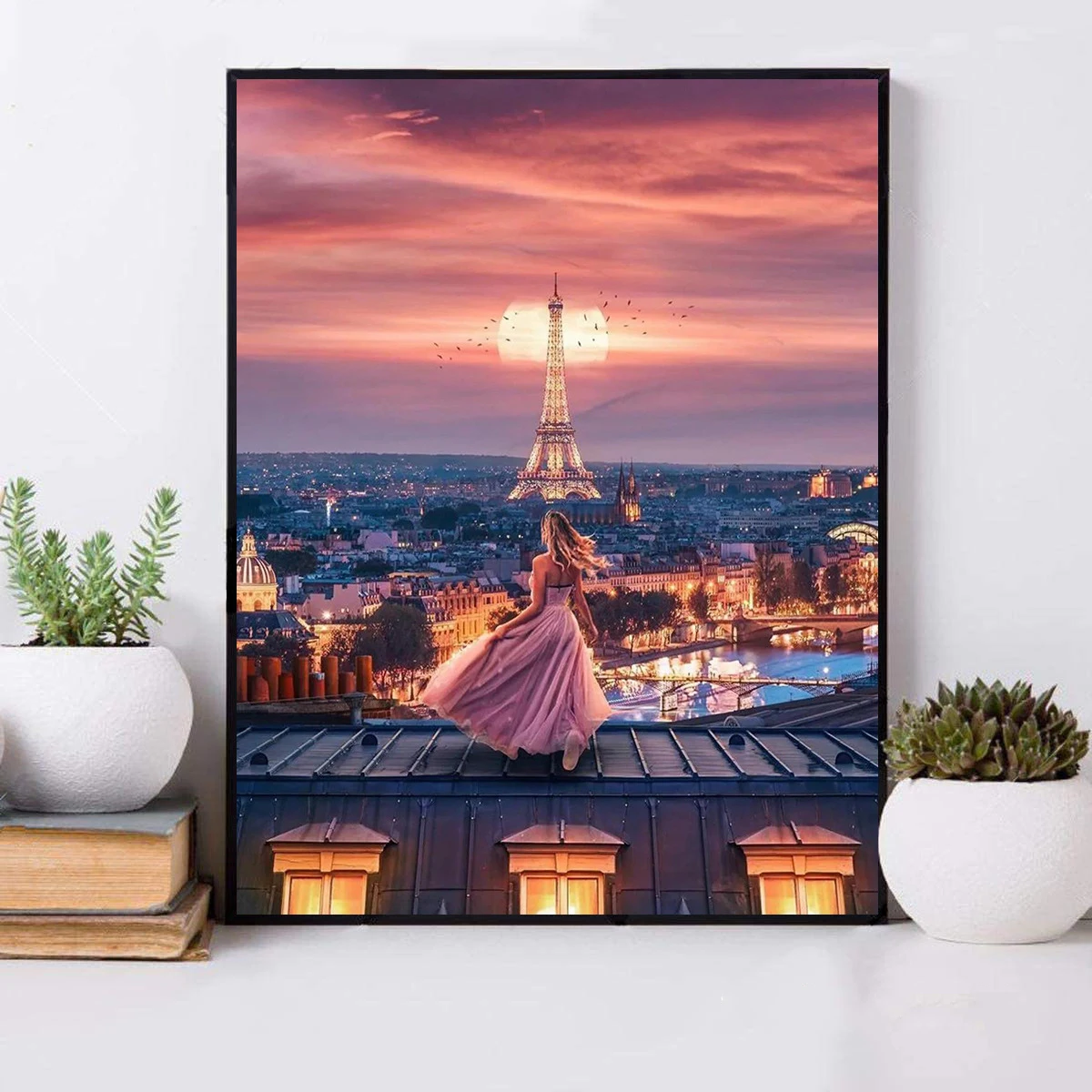 DIY 5D Diamond Embroidery Mosaic Full New Eiffel Tower, Diamond Painting Cross Stitch, Home Decoration