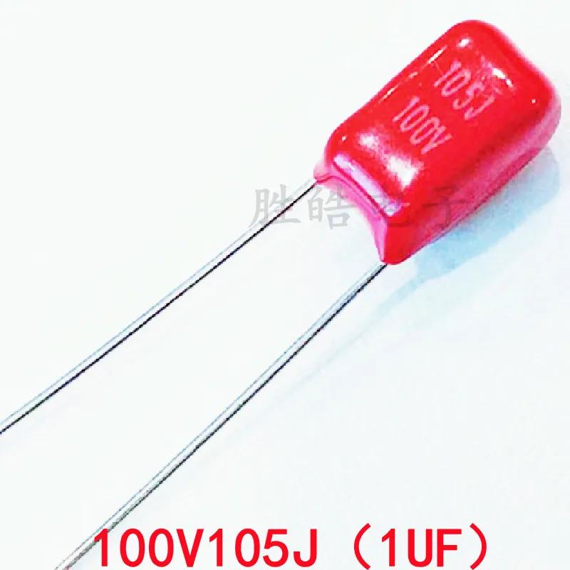 10PCS 100V105J 5% 1UF Pitch=5mm 1000NF 100V 105 105J CBB Polypropylene Film Capacitor