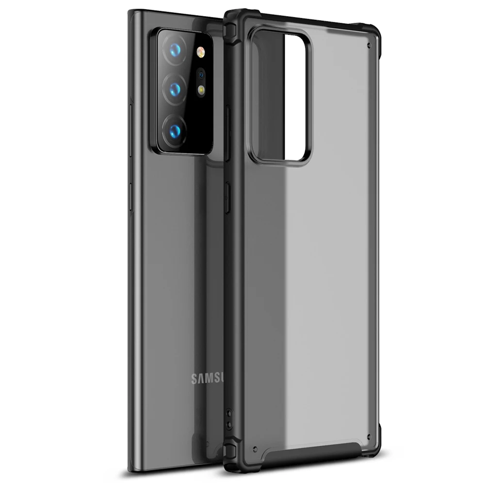 

Case for Samsung Galaxy Note 20 Plus Cover Soft Silicone Frame Matte Shockproof Transparent Hard Capa for Samsung Note 20 Coque