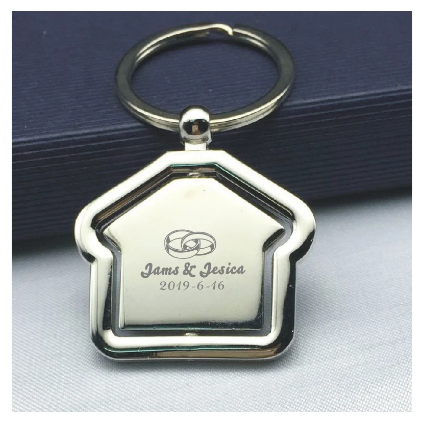 

Personalized wedding gift for guest wedding gift favors for Bride and groom custom your wish text on house keychain car keychain