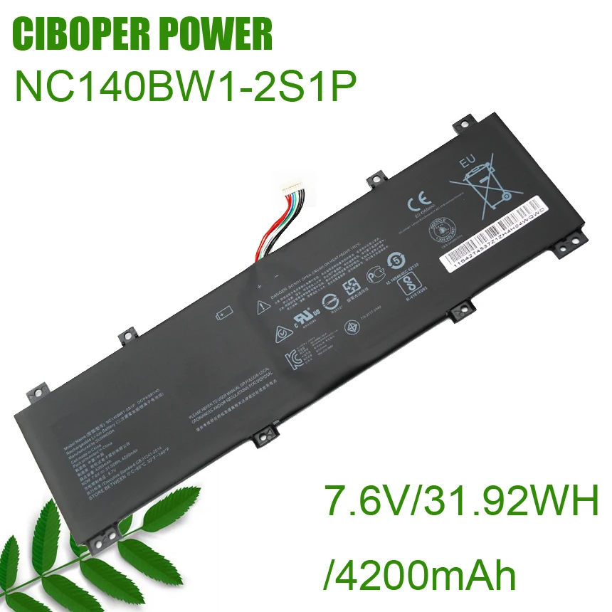 CP New Laptop Battery NC140BW1-2S1P 7.6V/31.92WH/4200mAh For IdeaPad 100S 0813002 80R9 100S-14IBR 100S-141BR 2ICP4