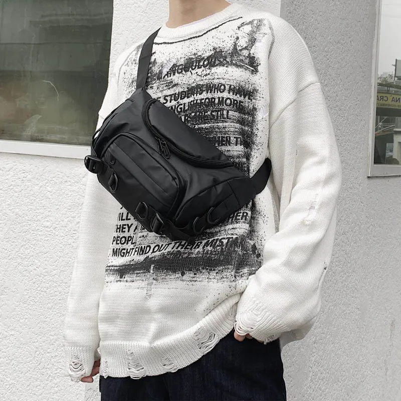 

Waterproof Waist Pack Chest Bag Unisex Street Style Hip Belt Pack Multi-Function Crossbody Bag Outdoor Travel Men Phone Pouch