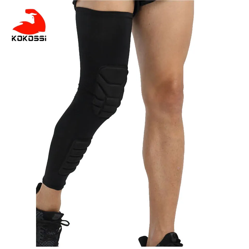 KoKossi 1PCS Basketball Knee Pads Lengthen Breathable Compression Knee Calf Sleeves Pads Brace Hiking Cycling Leg Protectors