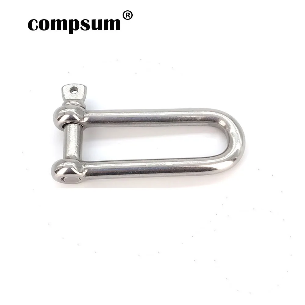 T304 Long D shackle Stainless Steel Screw Pin D Shackle  Paracord Bracelet Steel Buckle