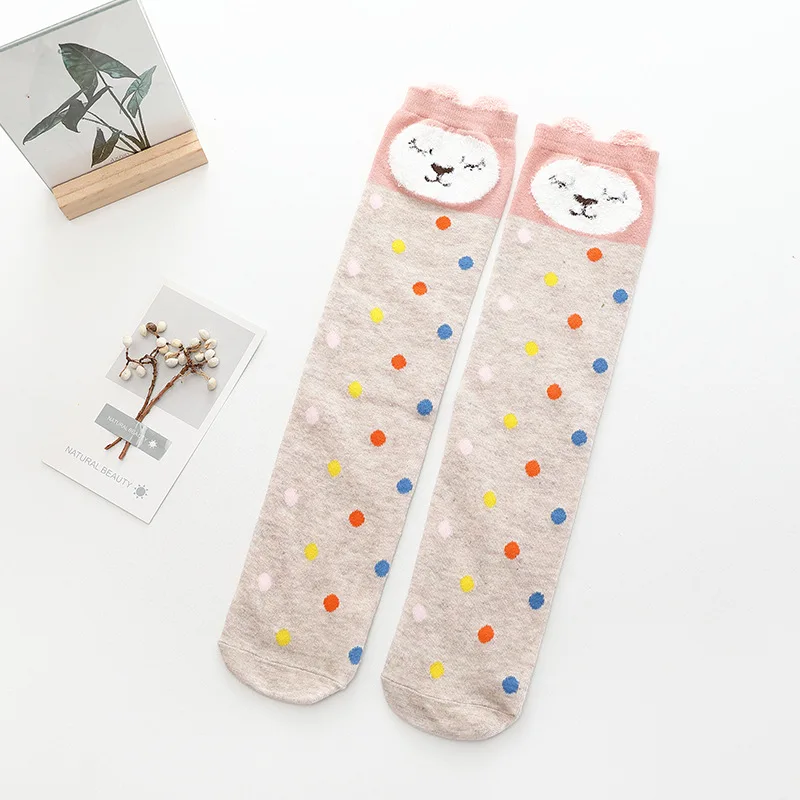 Girl Socks 3-12 Years Old Cotton Knee High Legwarmers Cute Animal Anime Kids Stocking Dance Todder Baby Hotsales