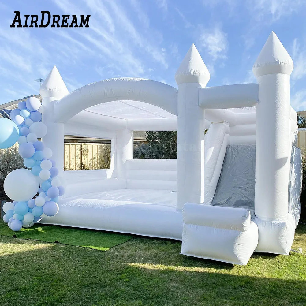 

Commercial use white bounce house Wedding Bouncy Castle With Slide Combo Inflatable white Bounce House for adults kids Combine