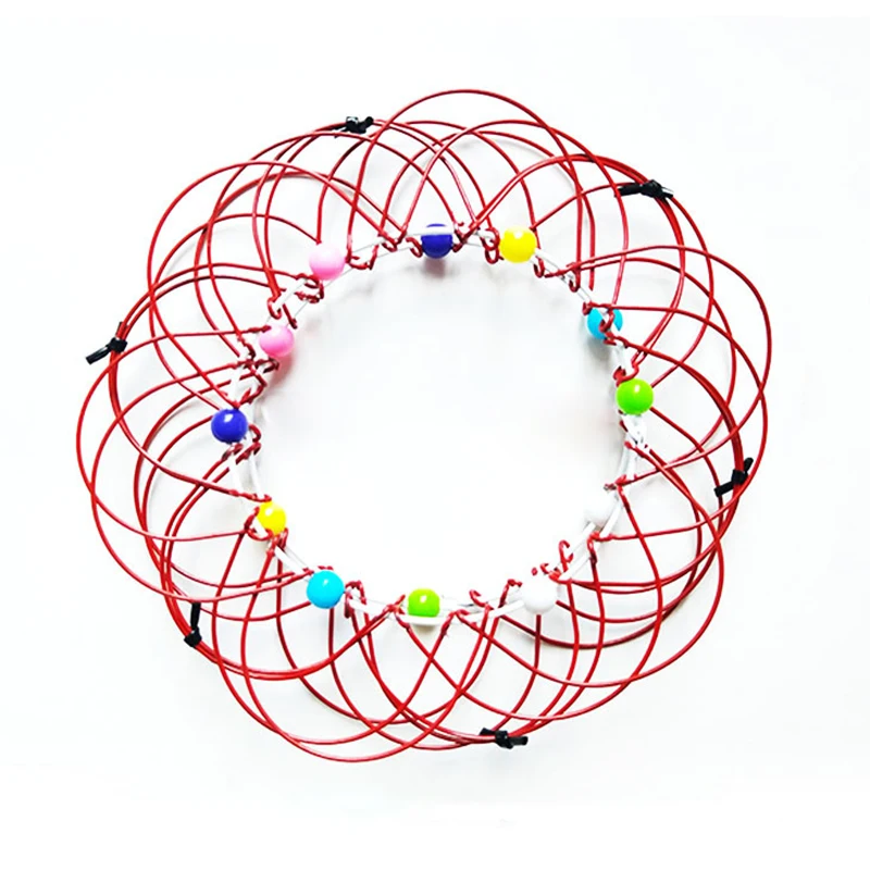 Mandala Flower Basket Magic Tricks Soft Steel Iron Wire Circle Kids Toy Educational Chain For Children Gift Easy To Do