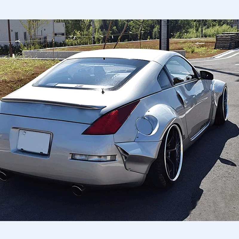 FRP Rear Fender With Air Duct Stardast Style For Nissan Z33 350Z Fiberglass Wheel Cover 4pcs Fiber Glass Arch Flare SD Bodykit