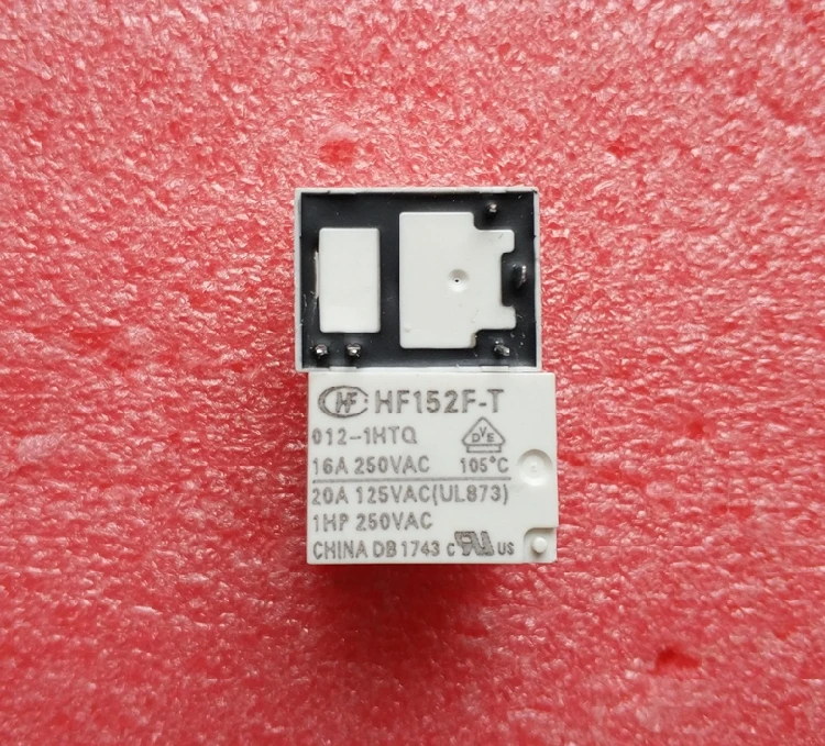 10PCS/lot  100% New Relay HF152F-T 012-1HTQ   HF152F-T 024-1HTQ   HF152F-T-012-1HTQ   HF152F T 012 1HTQ  5V 12V 24V 4PIN 16A