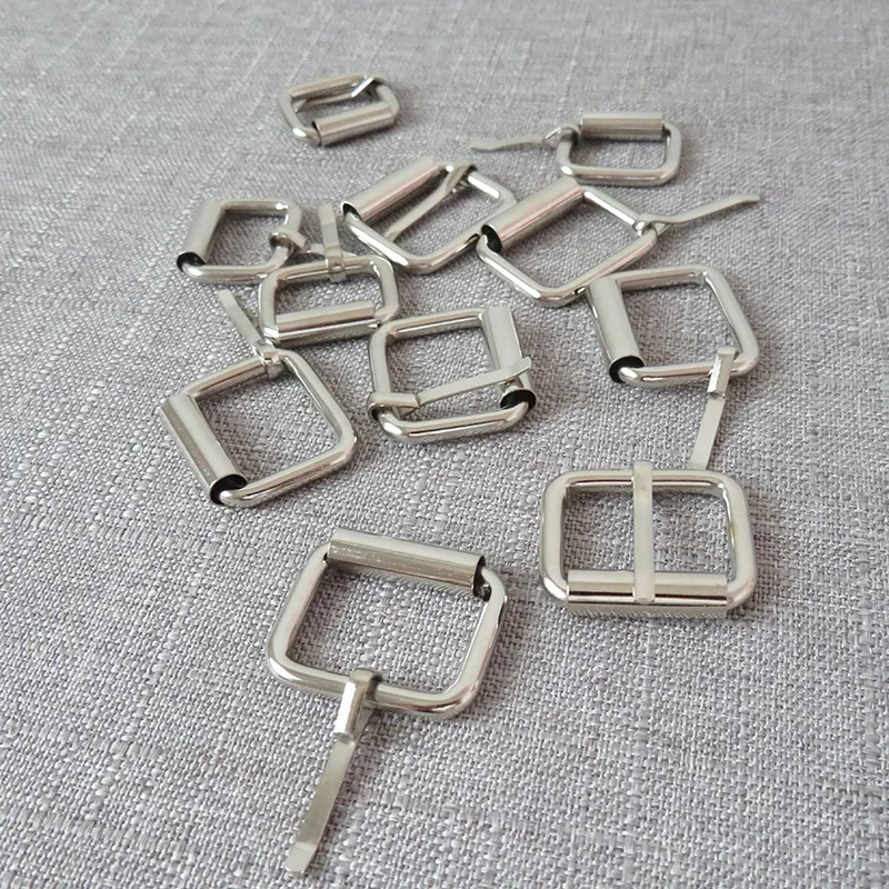 100pcs/lot 20mm metal roller pin buckle ring adjuster leather strap belt buckle for bag backpack dog collar sewing DIY accessory