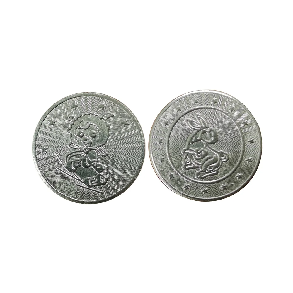 100pcs 23*1.85mm Stainless Steel Arcade Game Machine Token Coins