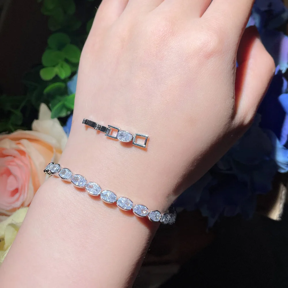 Pera Awesome Round Link Shiny Cubic Zirconia Gold Color Luxury Banquet Party Jewelry Charm Bracelets and Bangles for Female B215