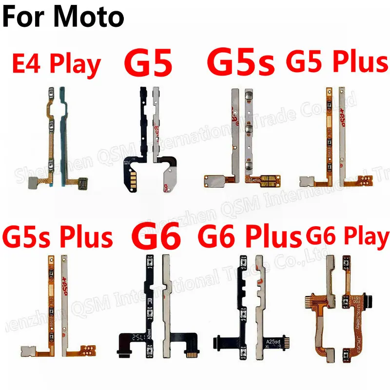 

Power On Off Button Volume Switch Control Flex Cable Ribbon Replacement Parts For Motorola Moto G4 G5 G5s Plus G6 Plus Play