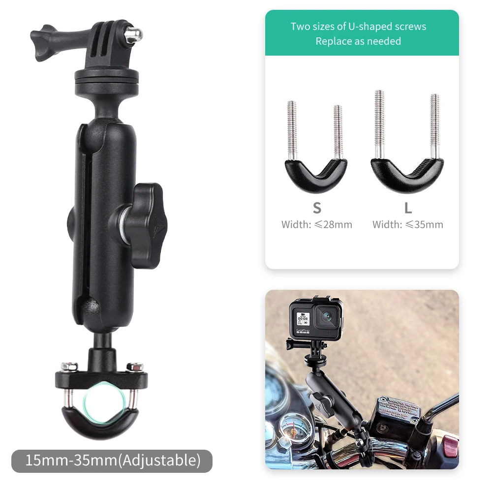 Manubrio moto specchietto retrovisore Mount Rail Gopro11 10 9 7 Xiaomi Yi 4K SJCAM Sony EKEN DJI OSMO Action Sports Holder supporti Ram
