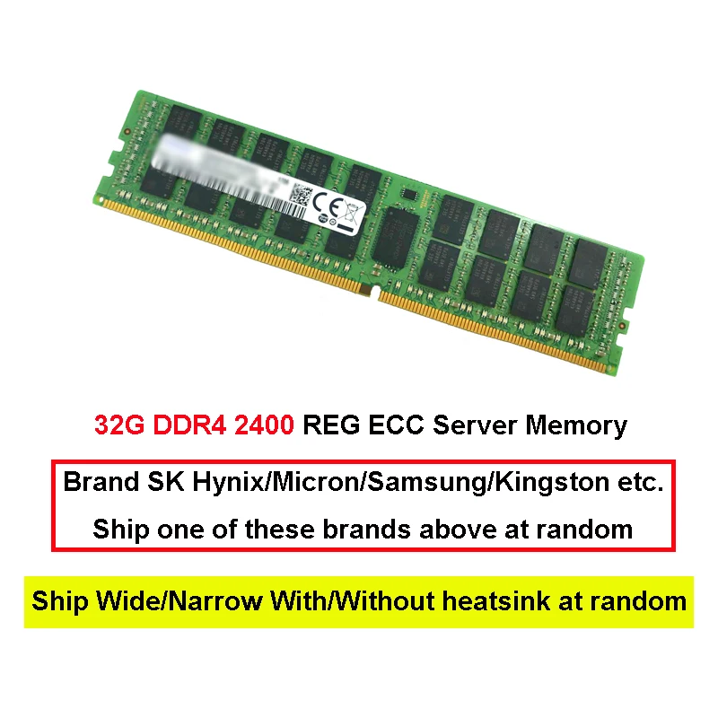 Imagem -02 - Módulos de Memória Regular Ddr4 8g Ram 16g Ddr4 2400mhz Reg Ecc 32g Memory Sticks Memória do Servidor Acessórios para Computador