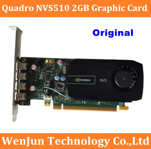 

Original for Quadro NVS510 2GB 128bit Video Graphic Card PCI Express Multi-screen display Drawing Card four mini DP *4