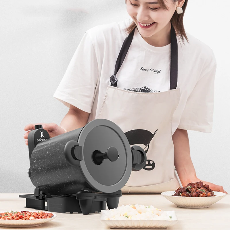 360° Rotating outdoor and home cooking machine Non-flammable cooking machine Fried rice machine Fried noodle machine Barbecue